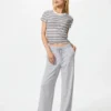 Pantalones elásticos de jersey para mujer | Mezcla de algodón