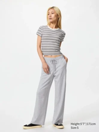 Pantalones elásticos de jersey para mujer | Mezcla de algodón