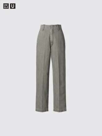 Pantalones rectos de denim para mujer
