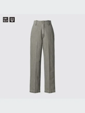 Pantalones rectos de denim para mujer