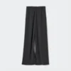Pantalones rectos de jersey crepé para mujer