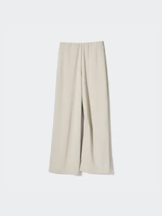 Pantalones rectos de jersey crepé para mujer