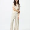 Pantalones rectos de jersey crepé para mujer Pantalones rectos de jersey crepé para mujer