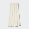 Pantalones rectos de jersey crepé para mujer