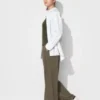 Pantalones rectos de jersey crepé para mujer