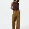 Pantalones rectos de mezcla de lino para mujer Pantalones rectos de mezcla de lino para mujer