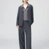 Pantalones rectos de tiro alto para mujer