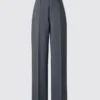 Pantalones rectos de tiro alto para mujer