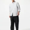 Pantalones tobilleros holgados de mezcla de lino para hombre