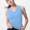 Partes de arriba de sujetadores con cuello en V para mujer