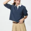 Polos de algodón lavado para mujer Polos de algodón lavado para mujer