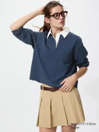 Polos de algodón lavado para mujer