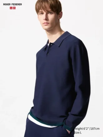 Polos de punto 3D Knit lavables para hombre | Camisetas de manga larga