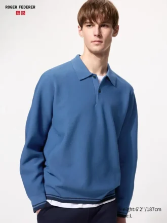 Polos de punto 3D Knit lavables para hombre | Camisetas de manga larga