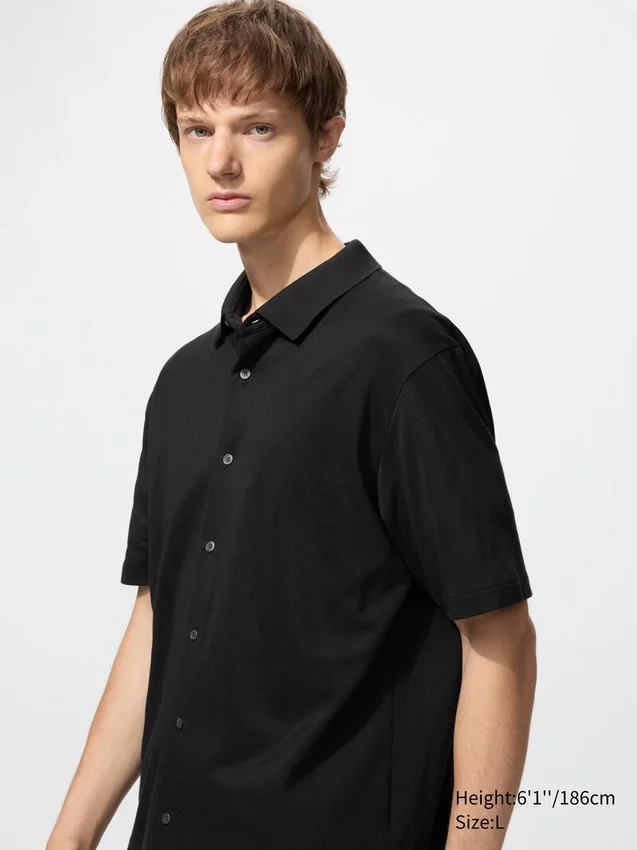 Polos unisex de piqué de algodón AIRism totalmente abiertos Polos unisex de piqué de algodón AIRism totalmente abiertos