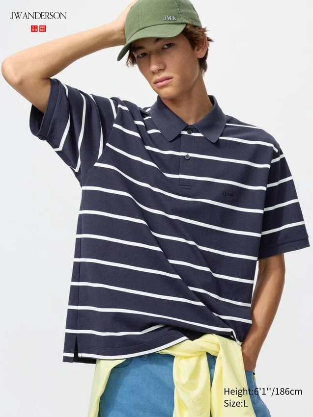Polos unisex de piqué seco a rayas | Rayas anchas Polos unisex de piqué seco a rayas | Rayas anchas