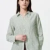 Premium Linen camisa para mujer | A rayas