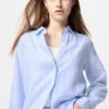 Premium Linen camisa para mujer | A rayas