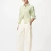 Premium Linen camisa para mujer | A rayas