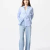 Premium Linen camisa para mujer | A rayas