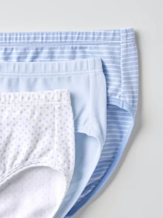 Ropa interior infantil de algodón elástico | 3 pares | Lunares