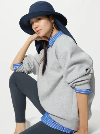 Sombrero con protección UV y bolsillo para mujer