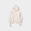 Sudadera con capucha de punto trenzado lavable para mujer