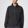 Sudadera unisex con medio cremallera y tejido cepillado Sudadera unisex con medio cremallera y tejido cepillado