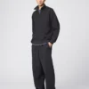 Sudadera unisex con medio cremallera y tejido cepillado Sudadera unisex con medio cremallera y tejido cepillado