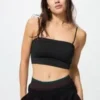 Sujetador bandeau sin aros con canalé para mujer