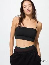 Sujetador bandeau sin aros con canalé para mujer