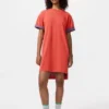 Vestido de camiseta oversize bicolor para mujer