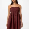 Vestido de camisola de mezcla de lino para mujer
