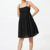 Vestido de camisola de mezcla de lino para mujer