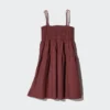 Vestido de camisola de mezcla de lino para mujer