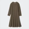 Vestido de jersey cepillado para mujer