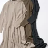Vestido de jersey cepillado para mujer