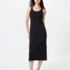 Vestido de sujetador acanalado para mujer