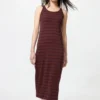 Vestido de sujetador acanalado para mujer | A rayas