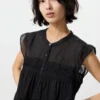 Vestido escalonado de algodón ligero para mujer Vestido escalonado de algodón ligero para mujer