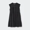 Vestido escalonado de algodón ligero para mujer Vestido escalonado de algodón ligero para mujer